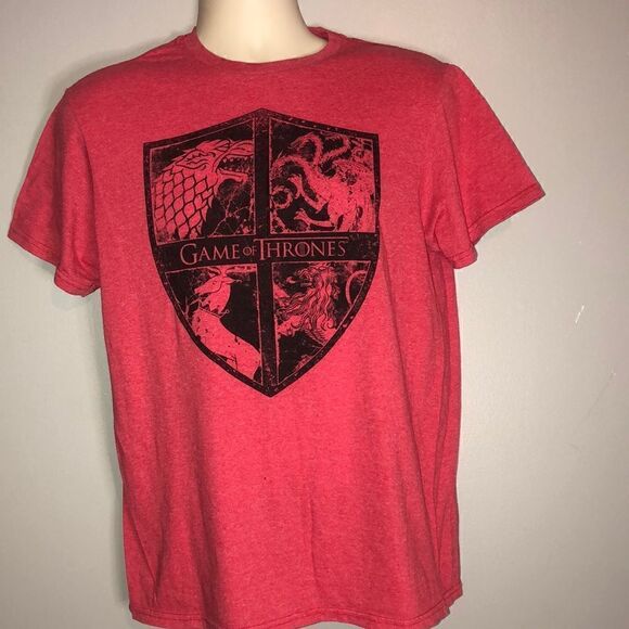 Game of Thrones Red Black T-shirt size Medium - Picture 1 of 4